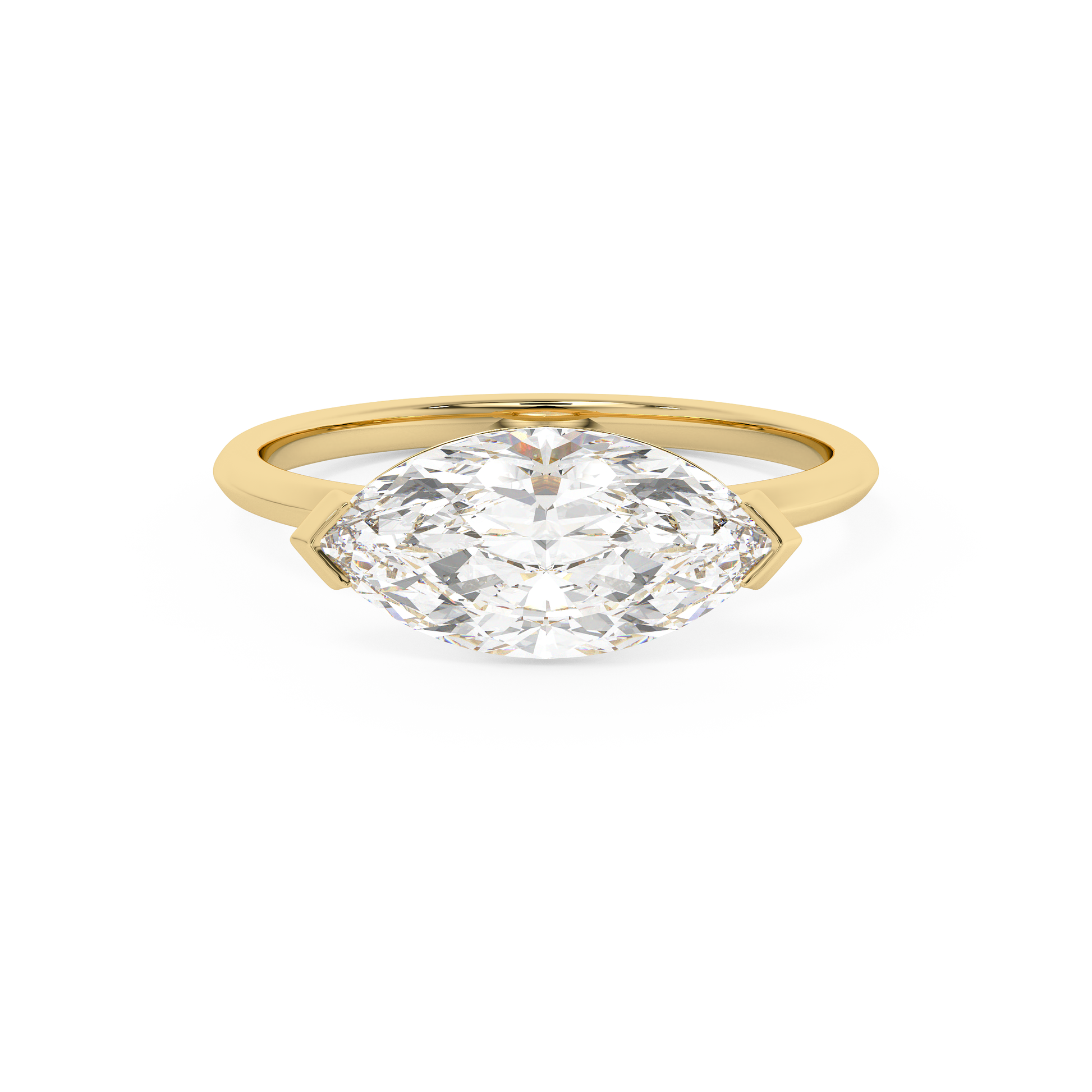 Emerald Solitaire Lab Grown Diamond Engagement Ring