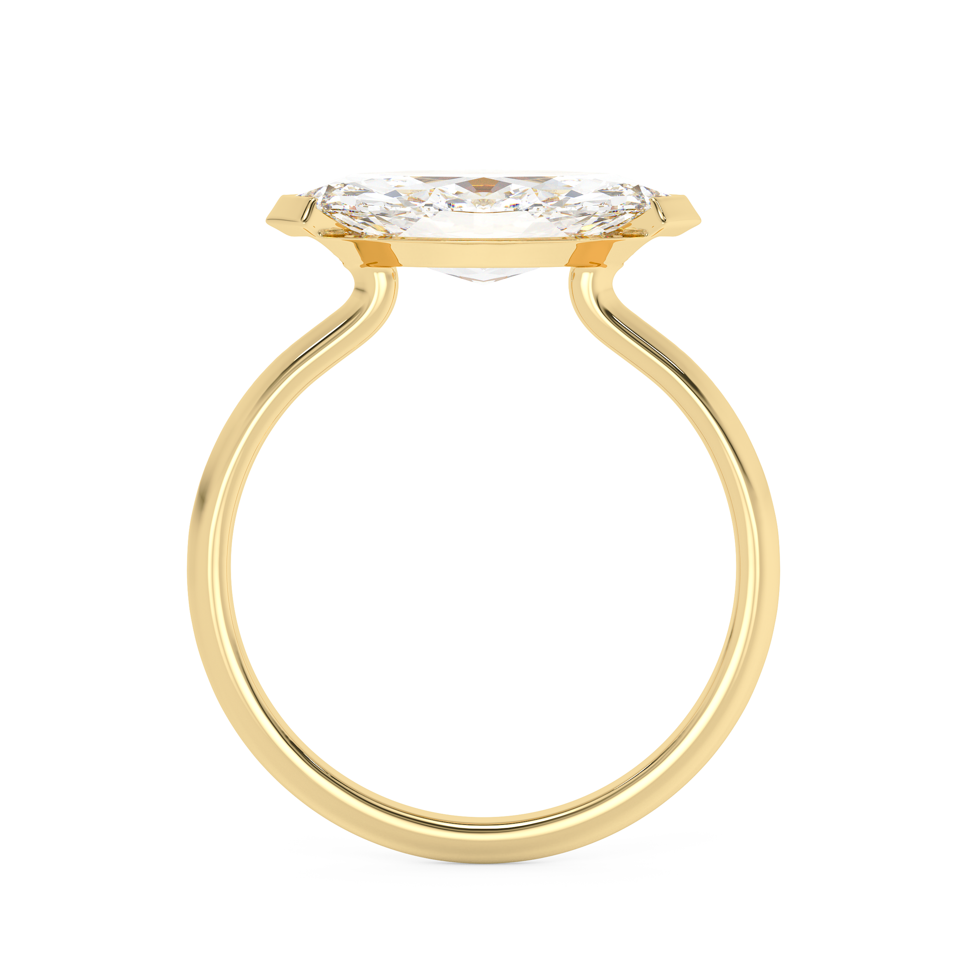 Emerald Solitaire Lab Grown Diamond Engagement Ring