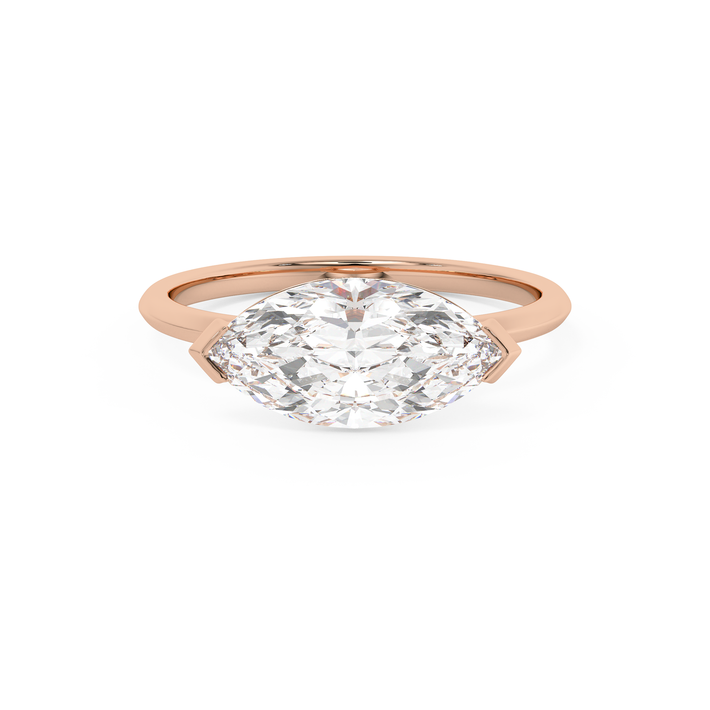 Emerald Solitaire Lab Grown Diamond Engagement Ring