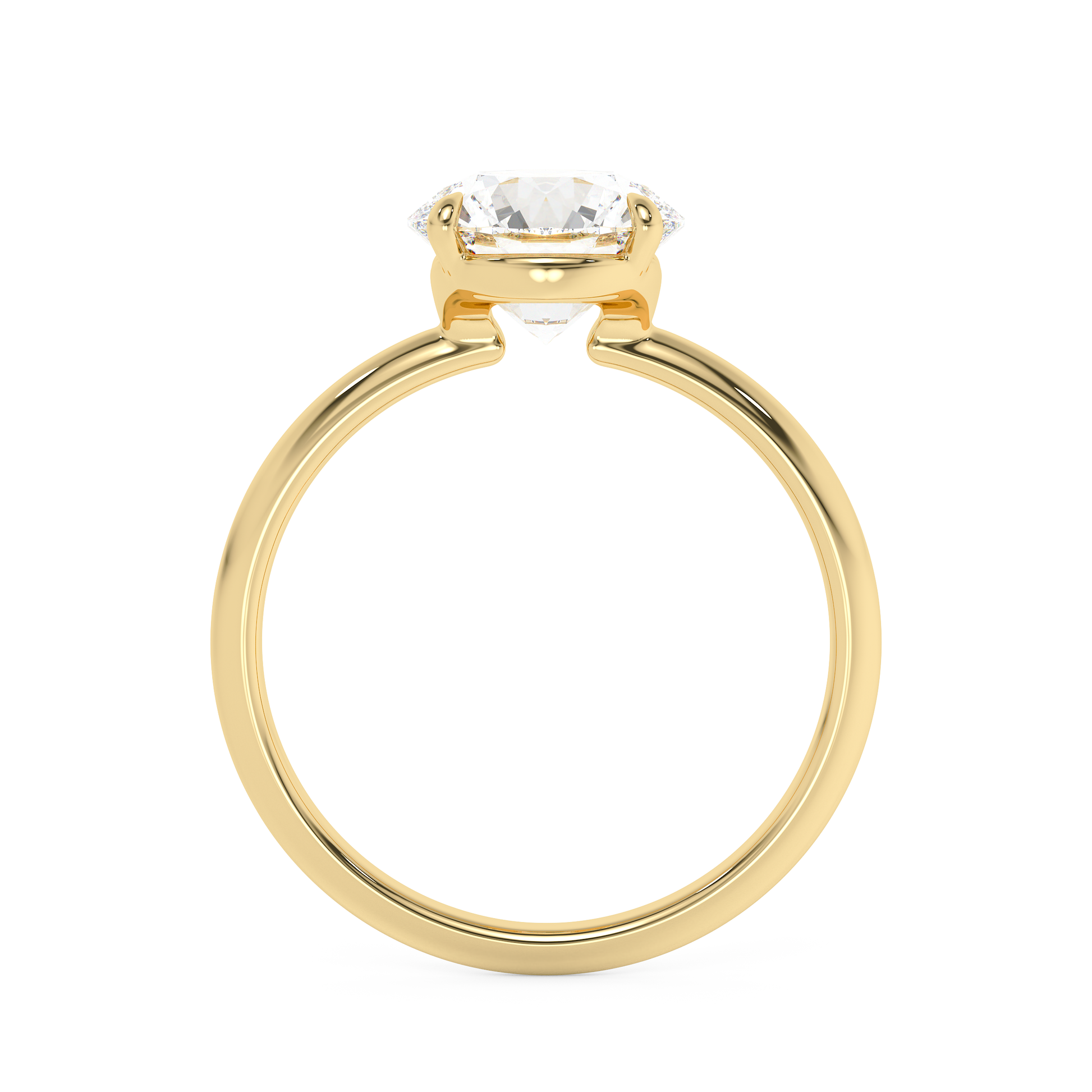 Emerald Solitaire Lab Grown Diamond Engagement Ring