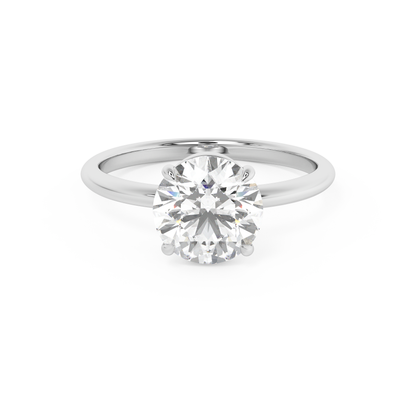 Emerald Solitaire Lab Grown Diamond Engagement Ring