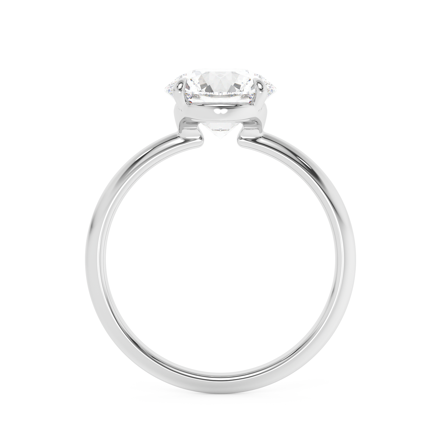 Emerald Solitaire Lab Grown Diamond Engagement Ring