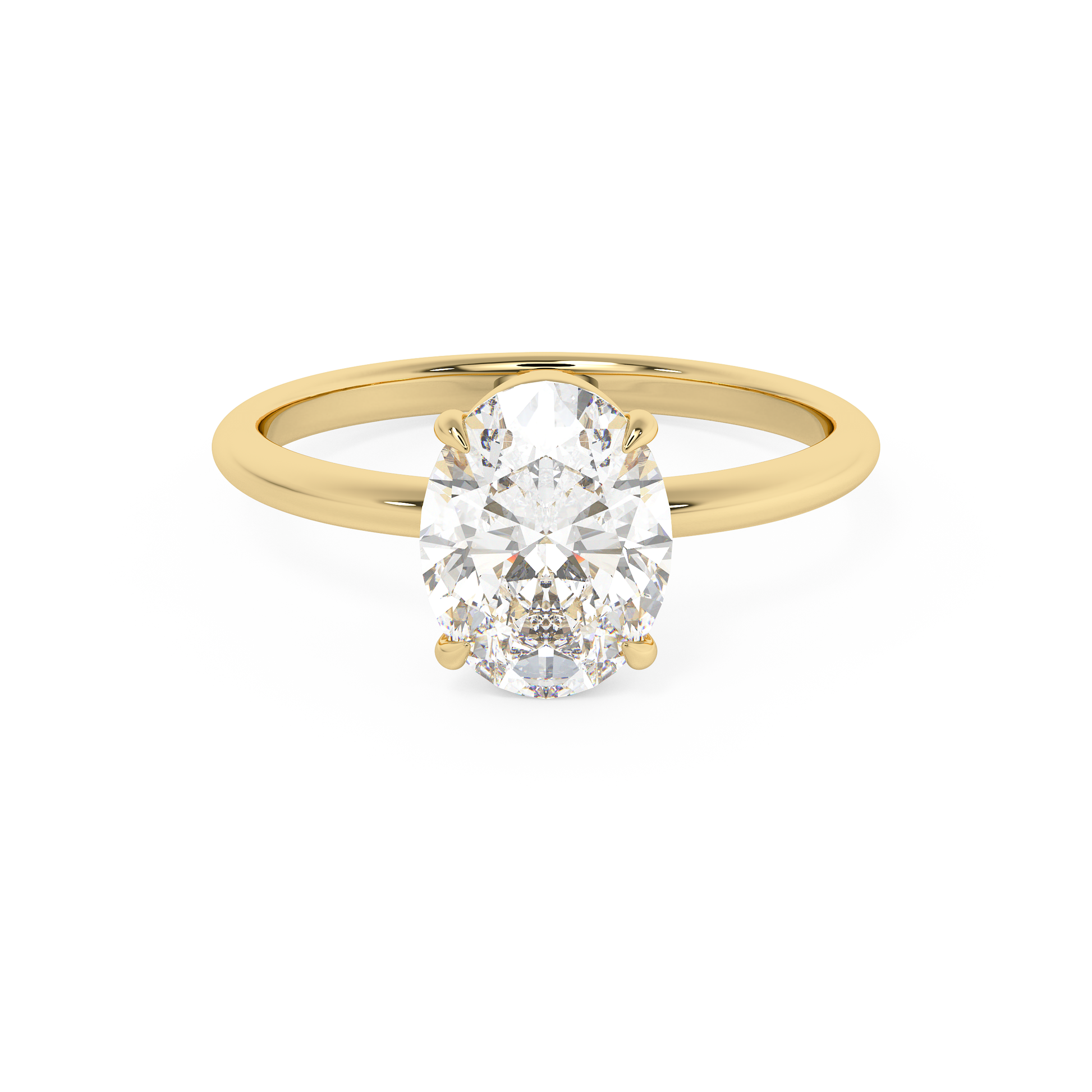 Emerald Solitaire Lab Grown Diamond Engagement Ring