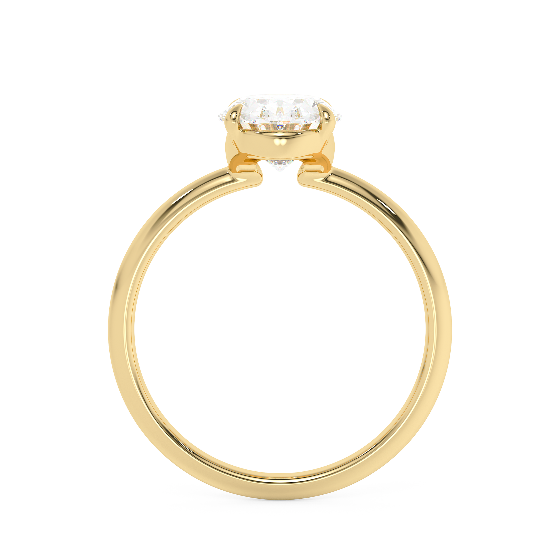 Emerald Solitaire Lab Grown Diamond Engagement Ring