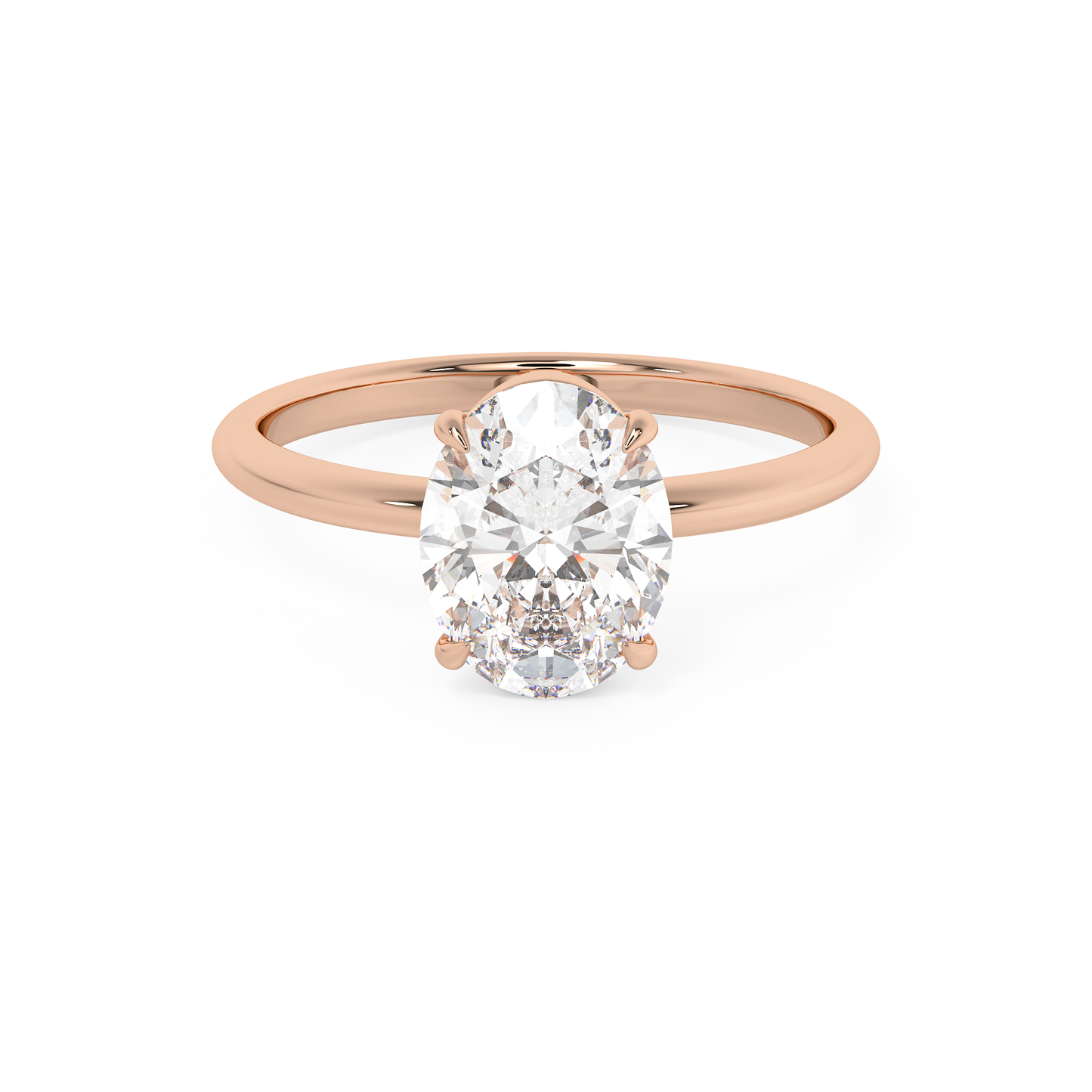 Emerald Solitaire Lab Grown Diamond Engagement Ring
