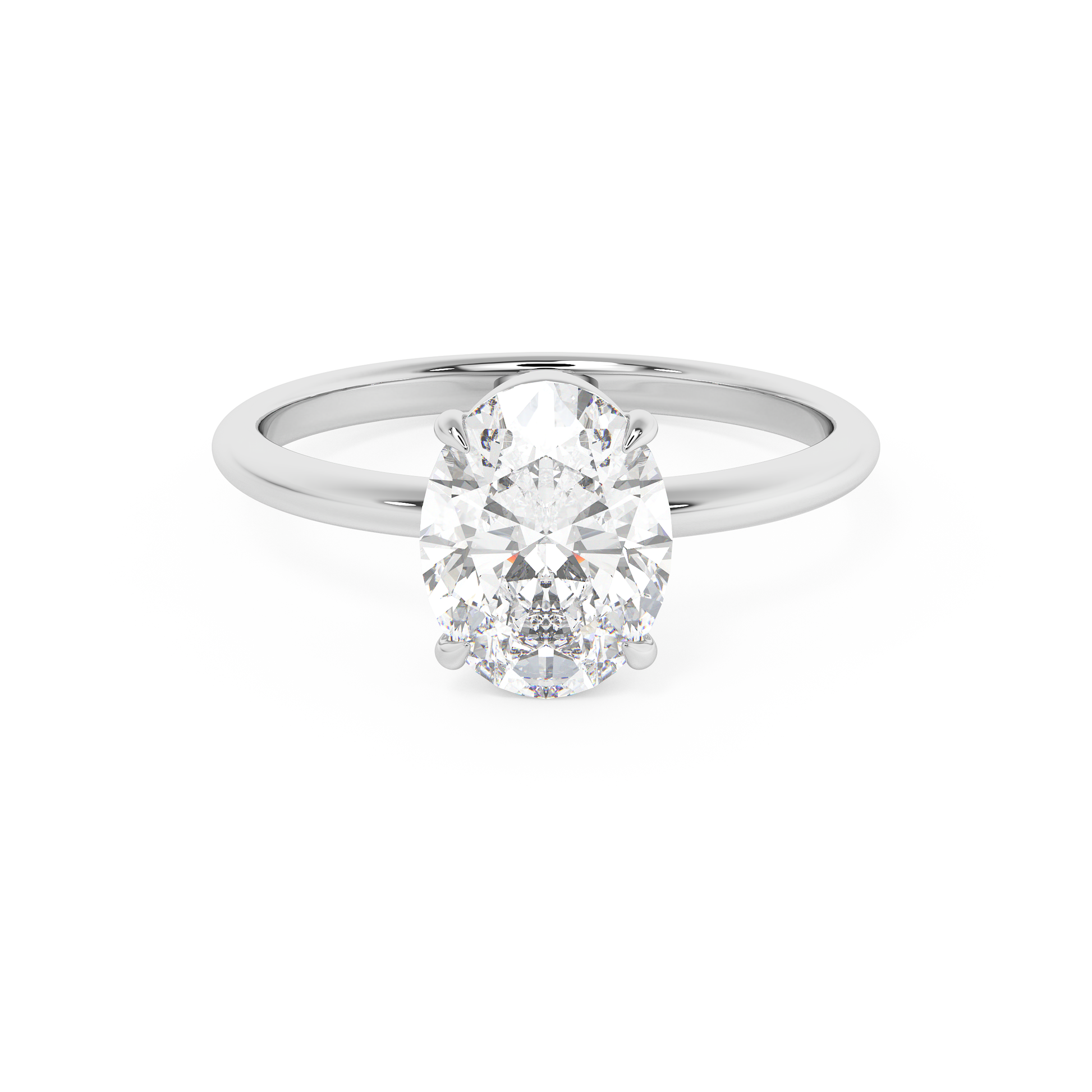 Emerald Solitaire Lab Grown Diamond Engagement Ring