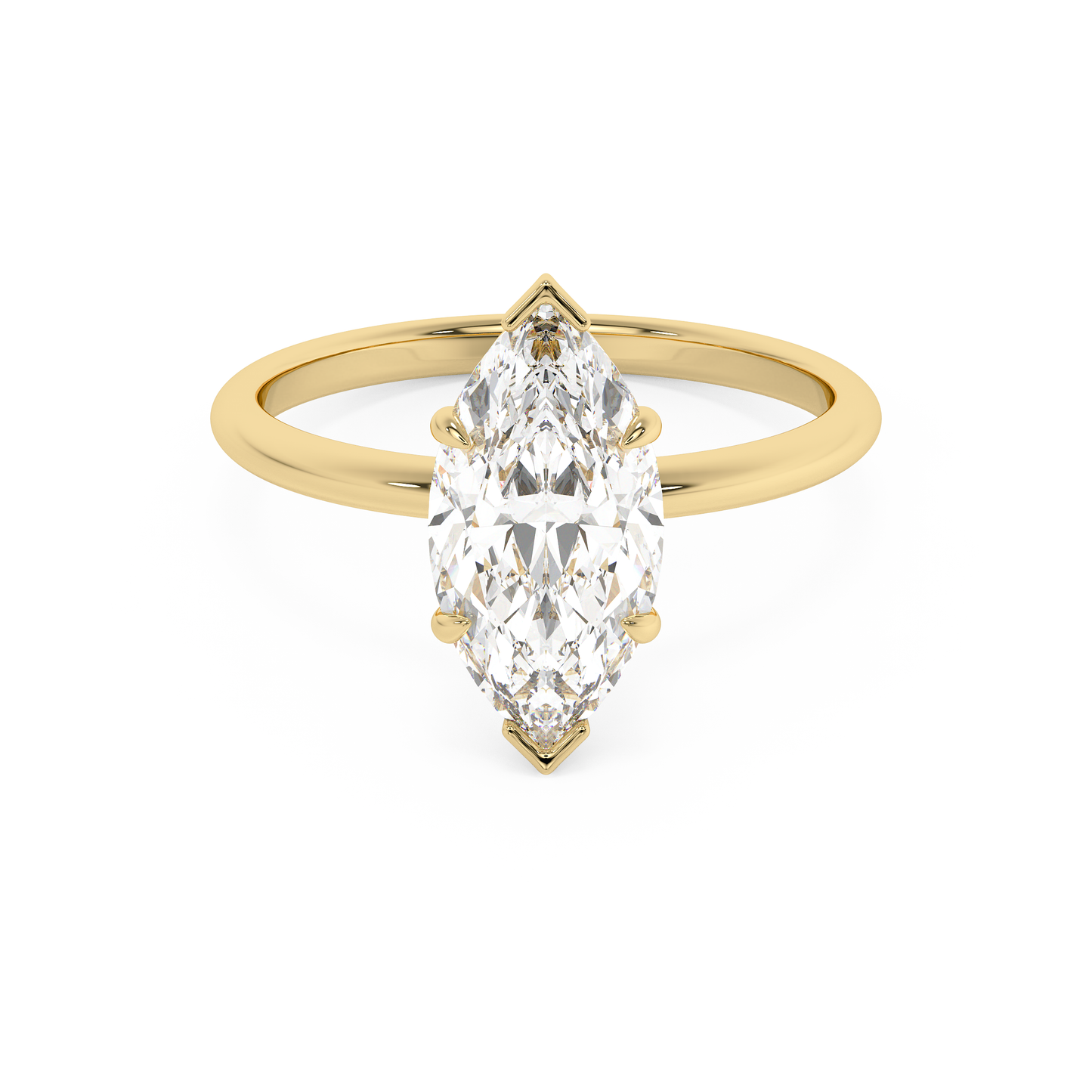 Emerald Solitaire Lab Grown Diamond Engagement Ring