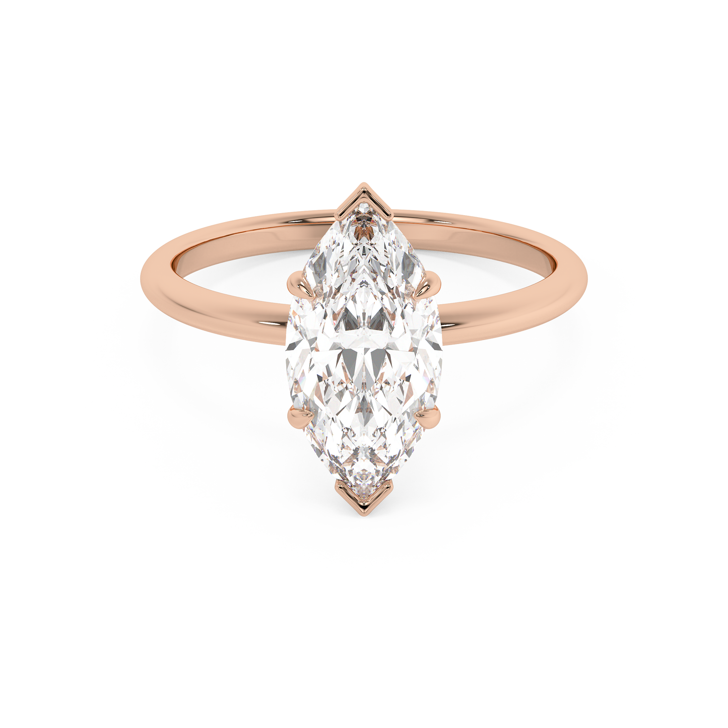 Emerald Solitaire Lab Grown Diamond Engagement Ring