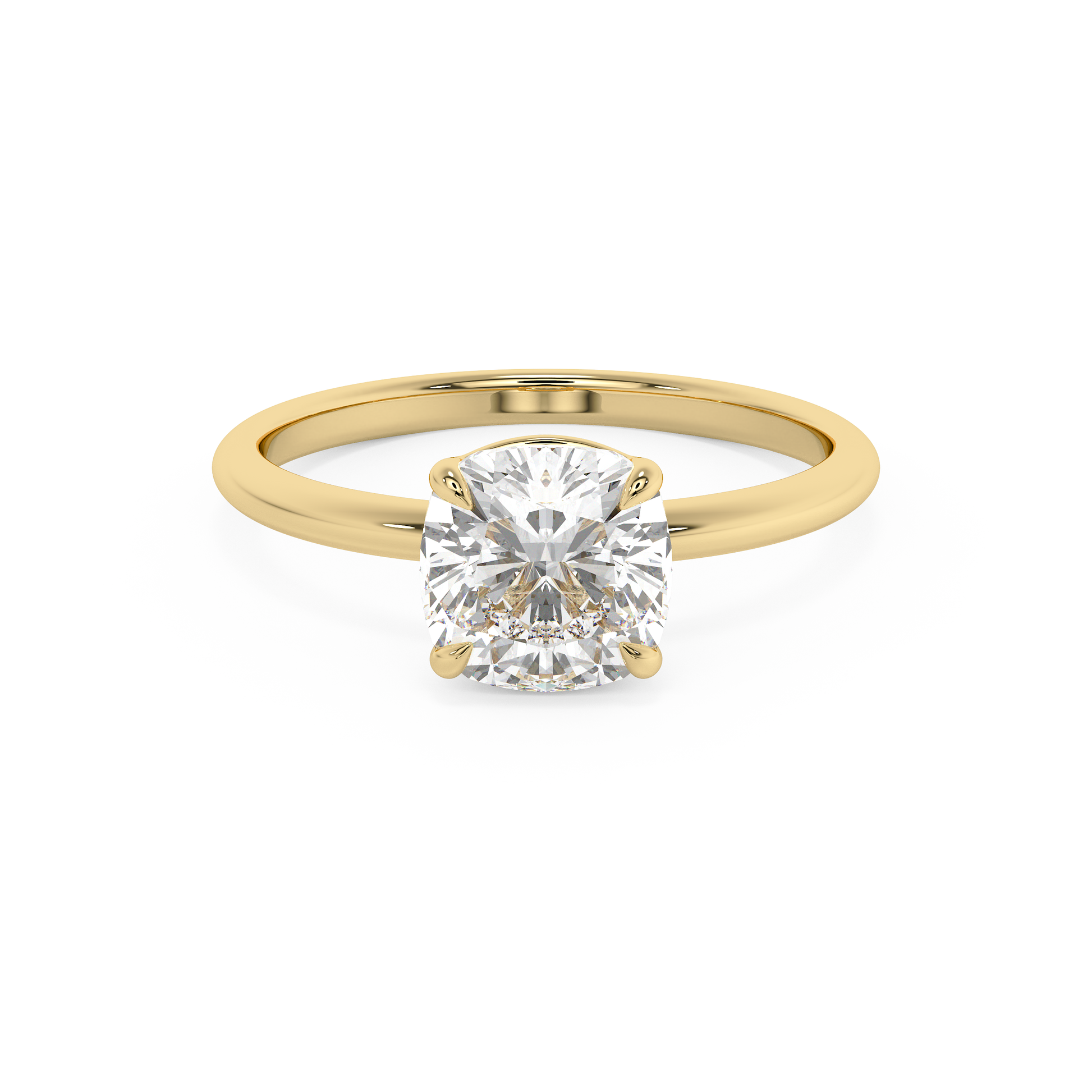 Emerald Solitaire Lab Grown Diamond Engagement Ring