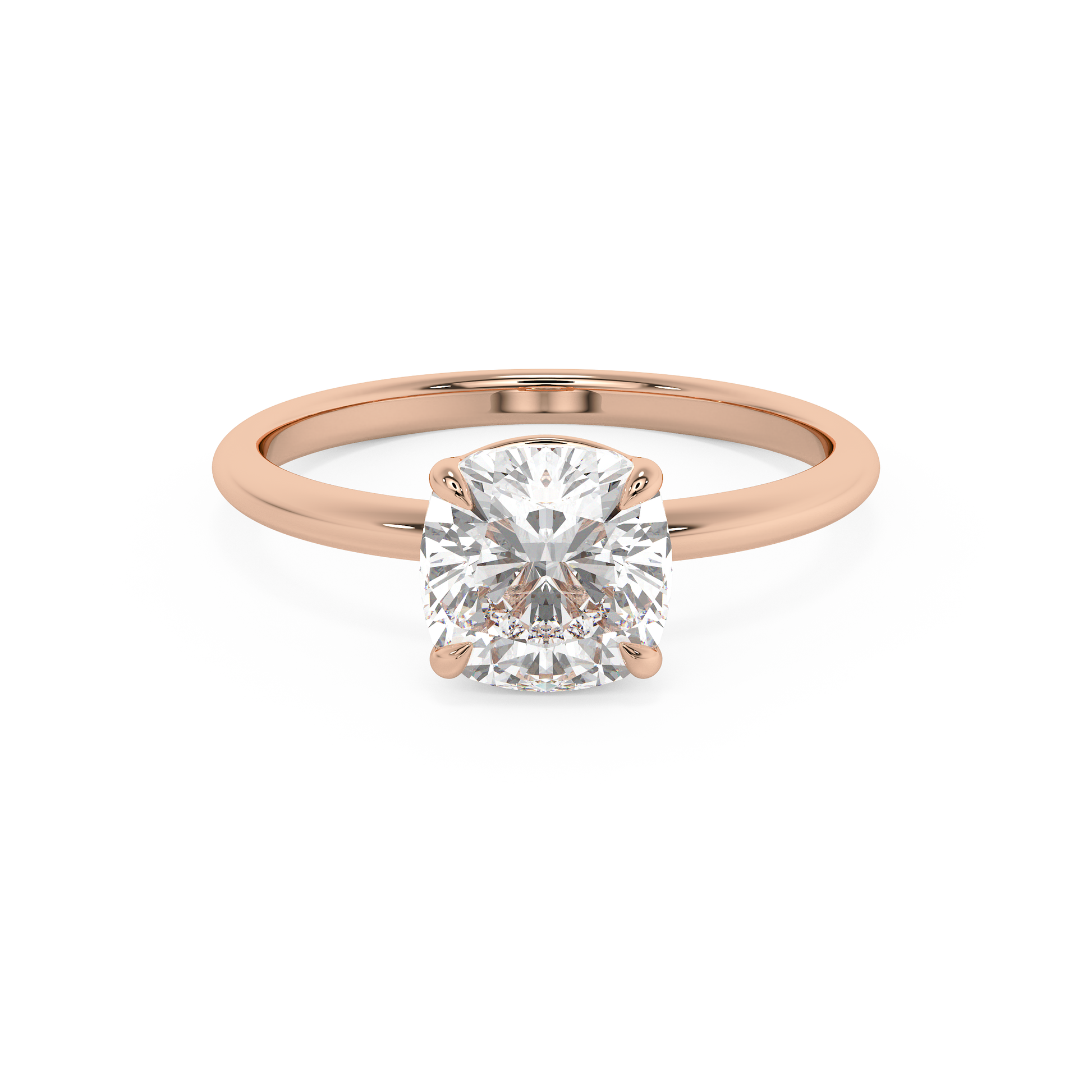 Emerald Solitaire Lab Grown Diamond Engagement Ring