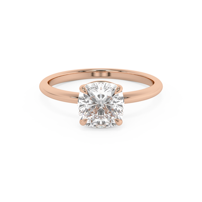 Emerald Solitaire Lab Grown Diamond Engagement Ring