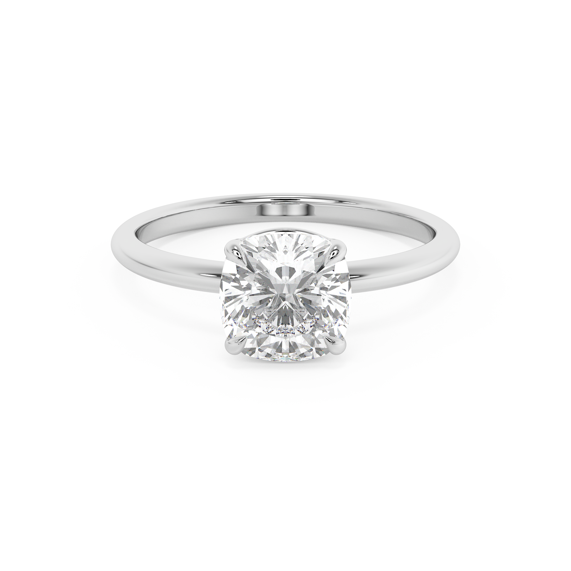 Emerald Solitaire Lab Grown Diamond Engagement Ring