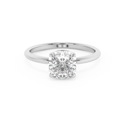 Emerald Solitaire Lab Grown Diamond Engagement Ring