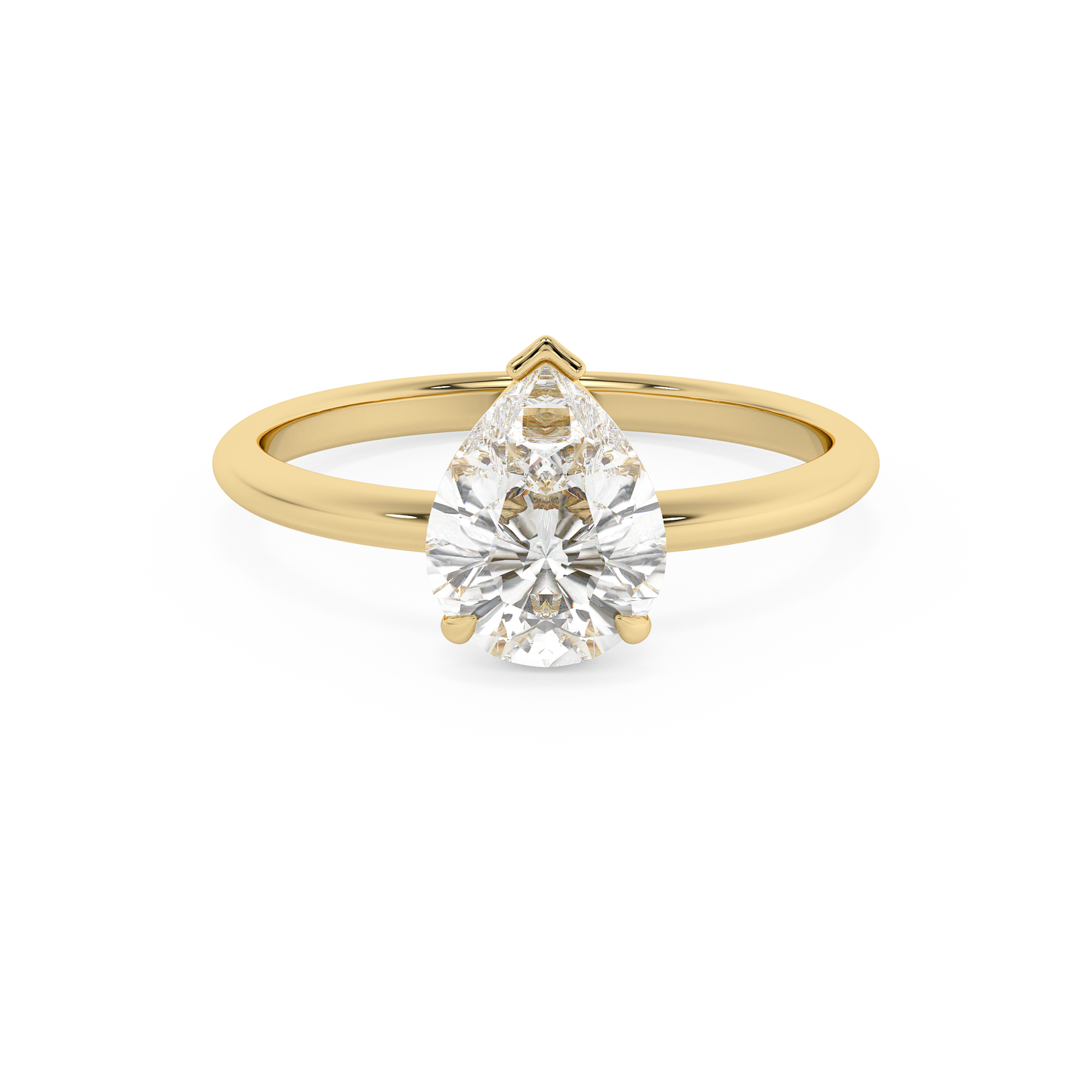 Emerald Solitaire Lab Grown Diamond Engagement Ring