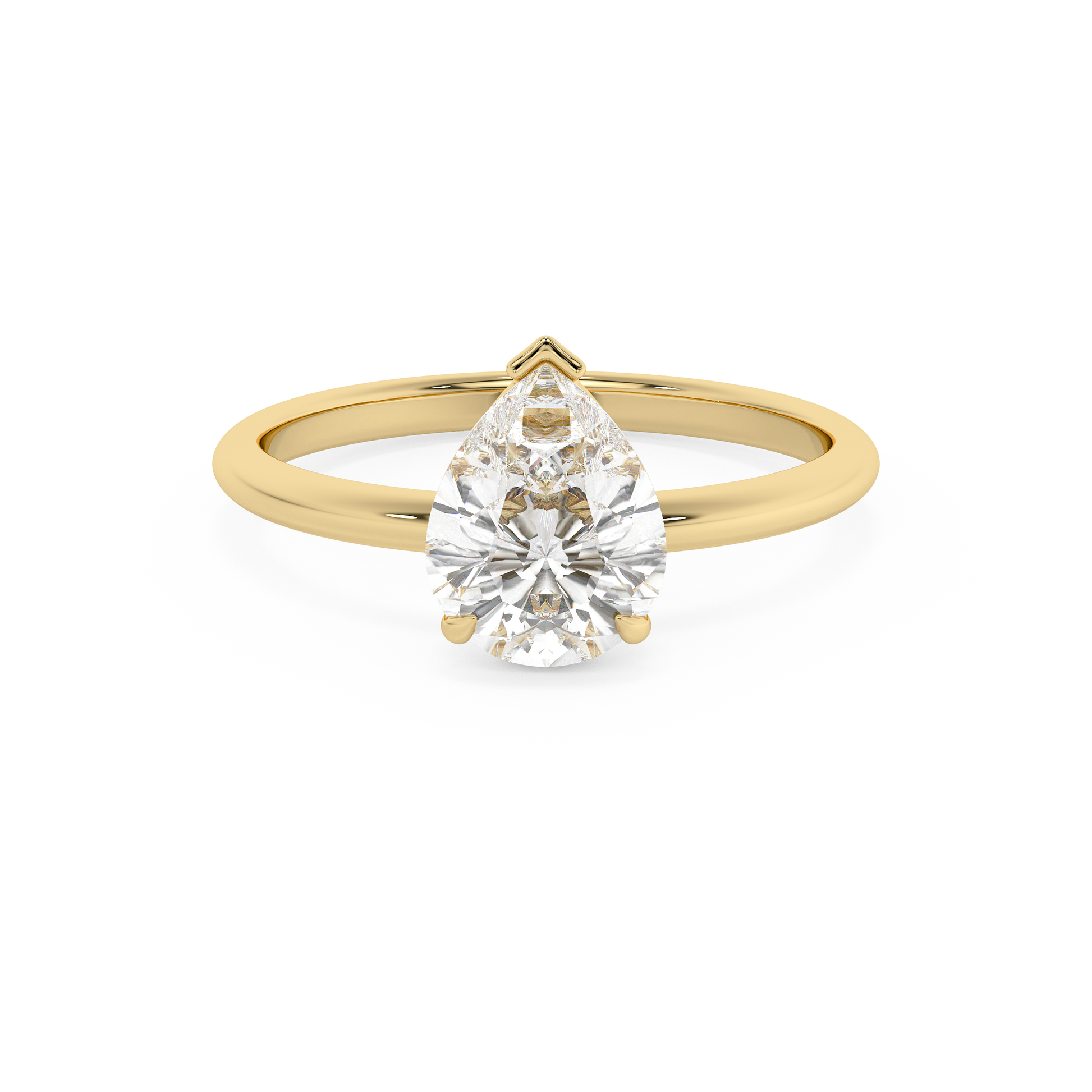 Emerald Solitaire Lab Grown Diamond Engagement Ring