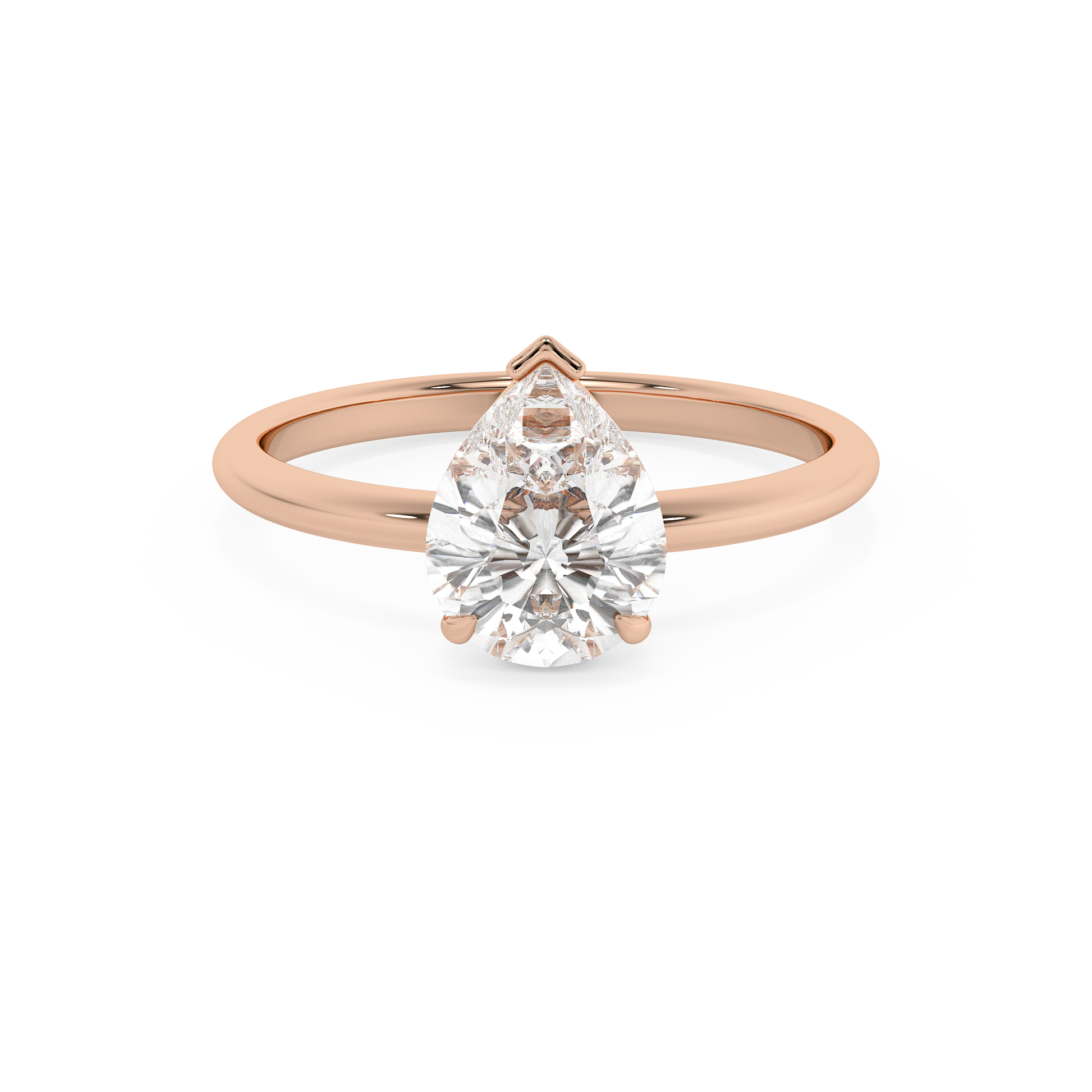 Emerald Solitaire Lab Grown Diamond Engagement Ring