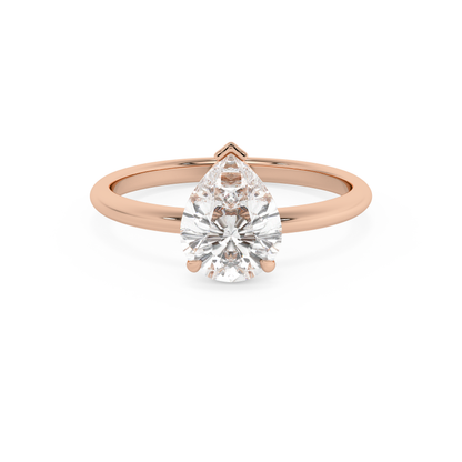 Emerald Solitaire Lab Grown Diamond Engagement Ring