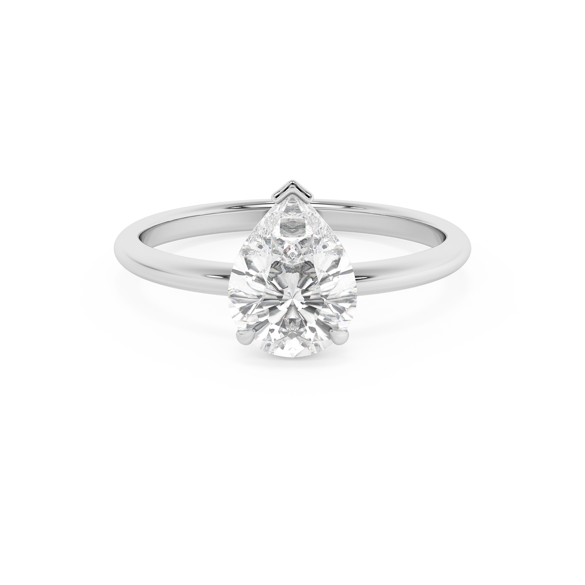 Emerald Solitaire Lab Grown Diamond Engagement Ring