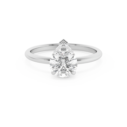 Emerald Solitaire Lab Grown Diamond Engagement Ring