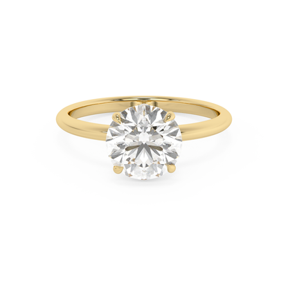 Emerald Solitaire Lab Grown Diamond Engagement Ring