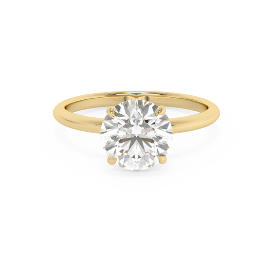 Emerald Solitaire Lab Grown Diamond Engagement Ring