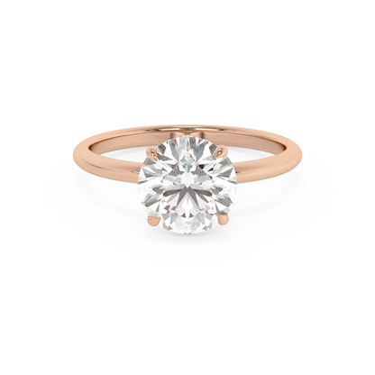 Emerald Solitaire Lab Grown Diamond Engagement Ring