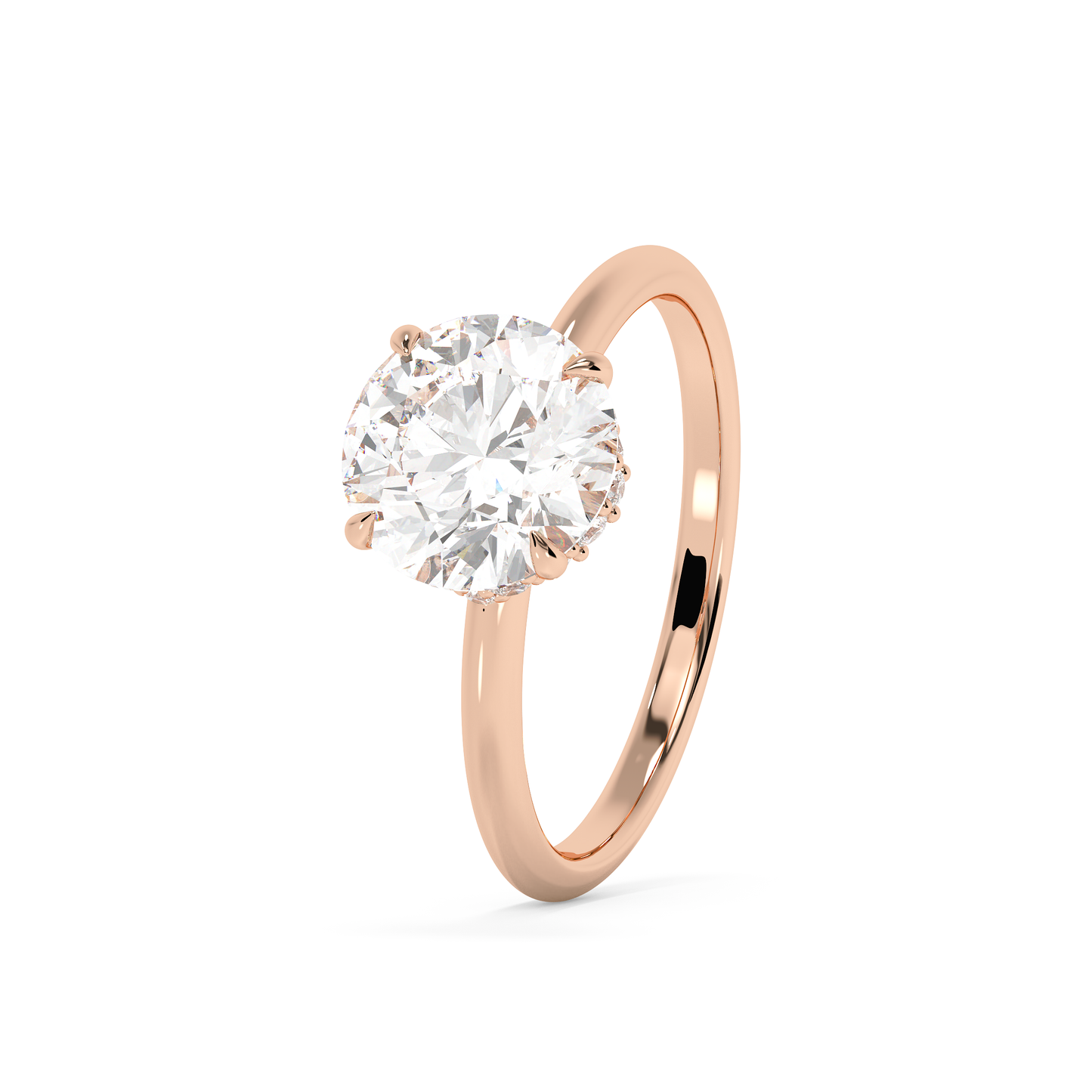 Emerald Solitaire Lab Grown Diamond Engagement Ring