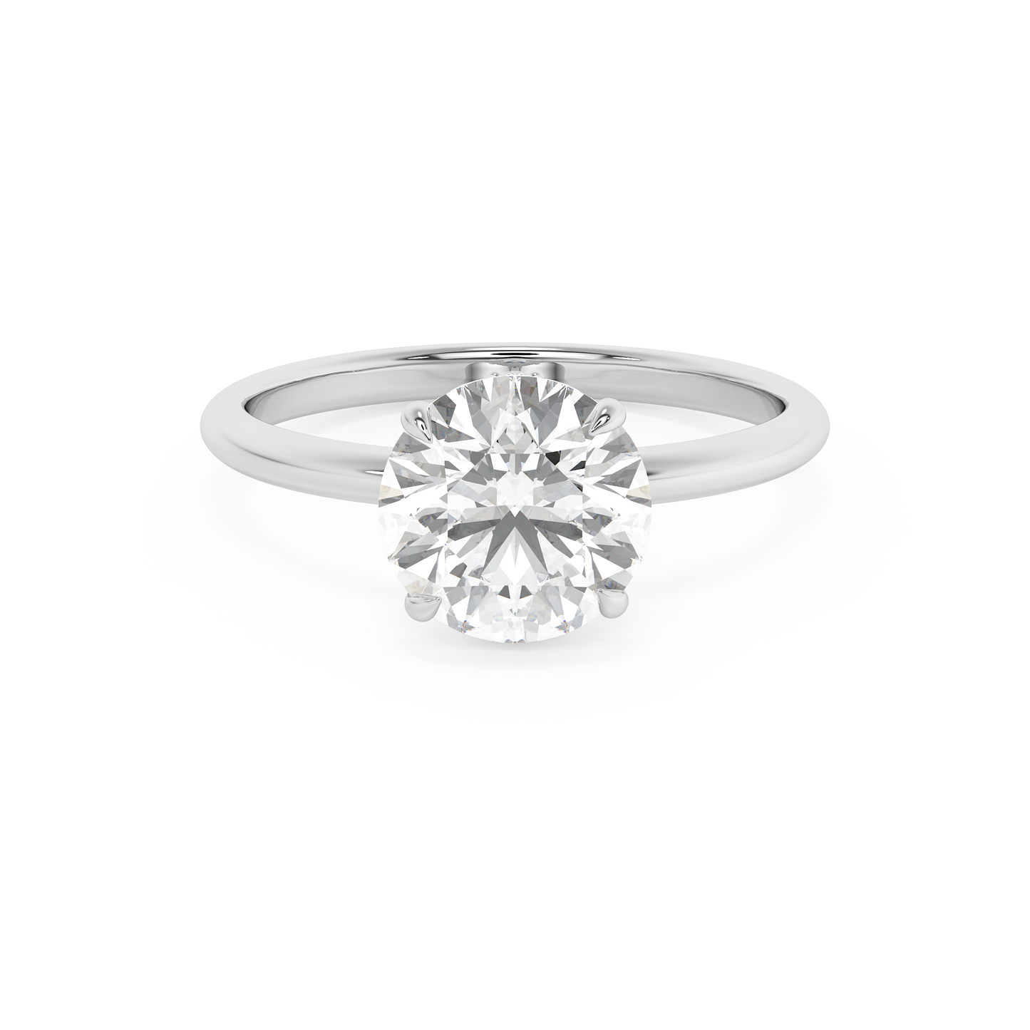 Emerald Solitaire Lab Grown Diamond Engagement Ring