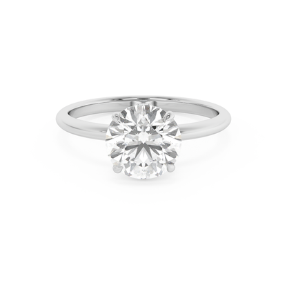 Emerald Solitaire Lab Grown Diamond Engagement Ring