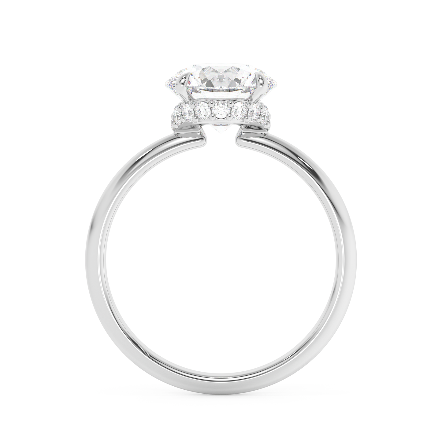 Emerald Solitaire Lab Grown Diamond Engagement Ring