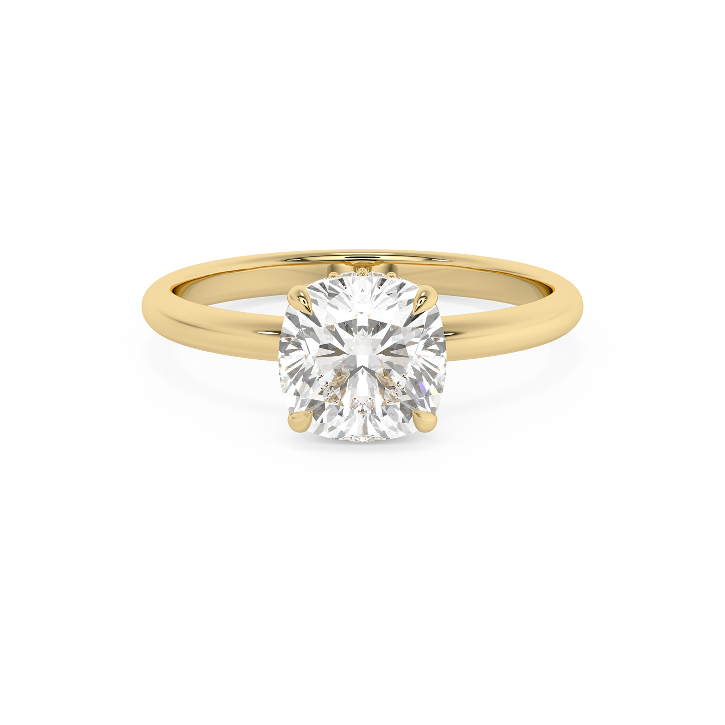 Emerald Solitaire Lab Grown Diamond Engagement Ring