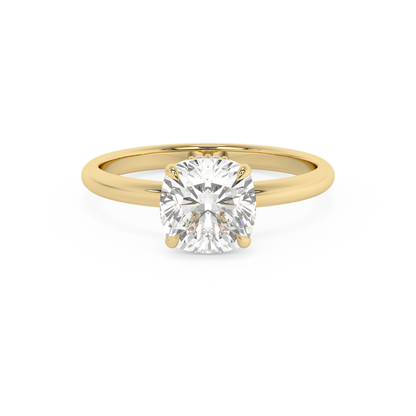 Emerald Solitaire Lab Grown Diamond Engagement Ring