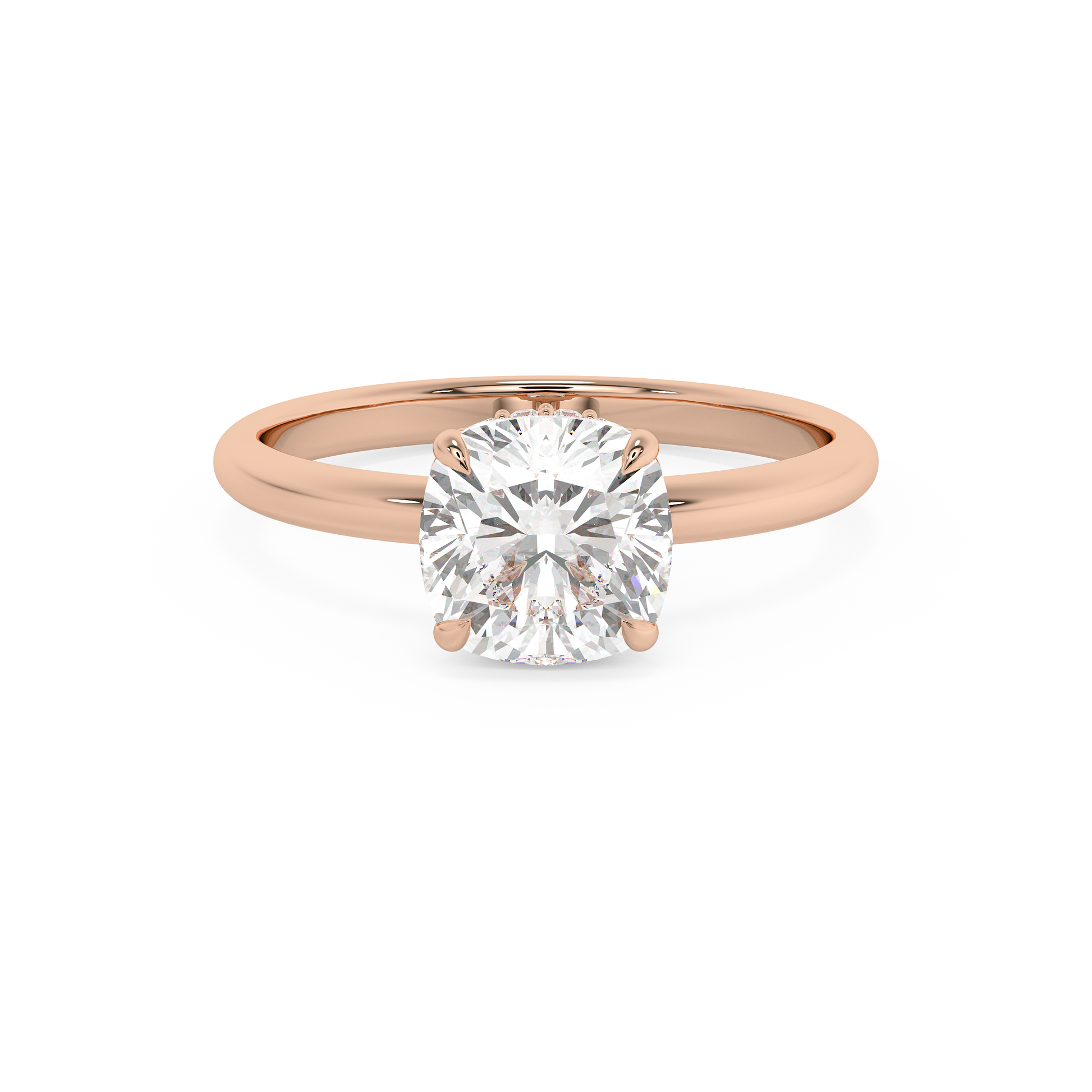 Emerald Solitaire Lab Grown Diamond Engagement Ring
