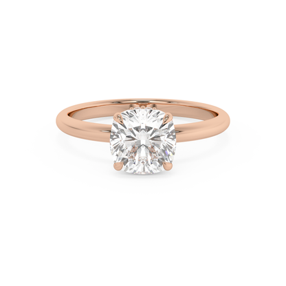 Emerald Solitaire Lab Grown Diamond Engagement Ring