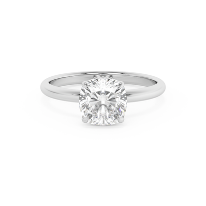 Emerald Solitaire Lab Grown Diamond Engagement Ring