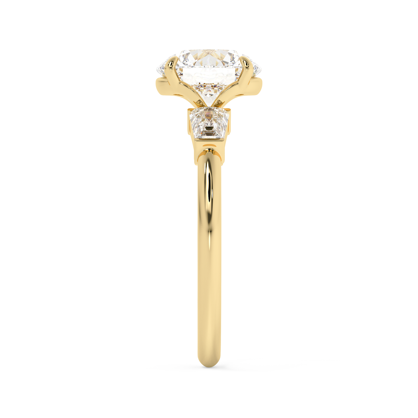 Emerald Solitaire Lab Grown Diamond Engagement Ring