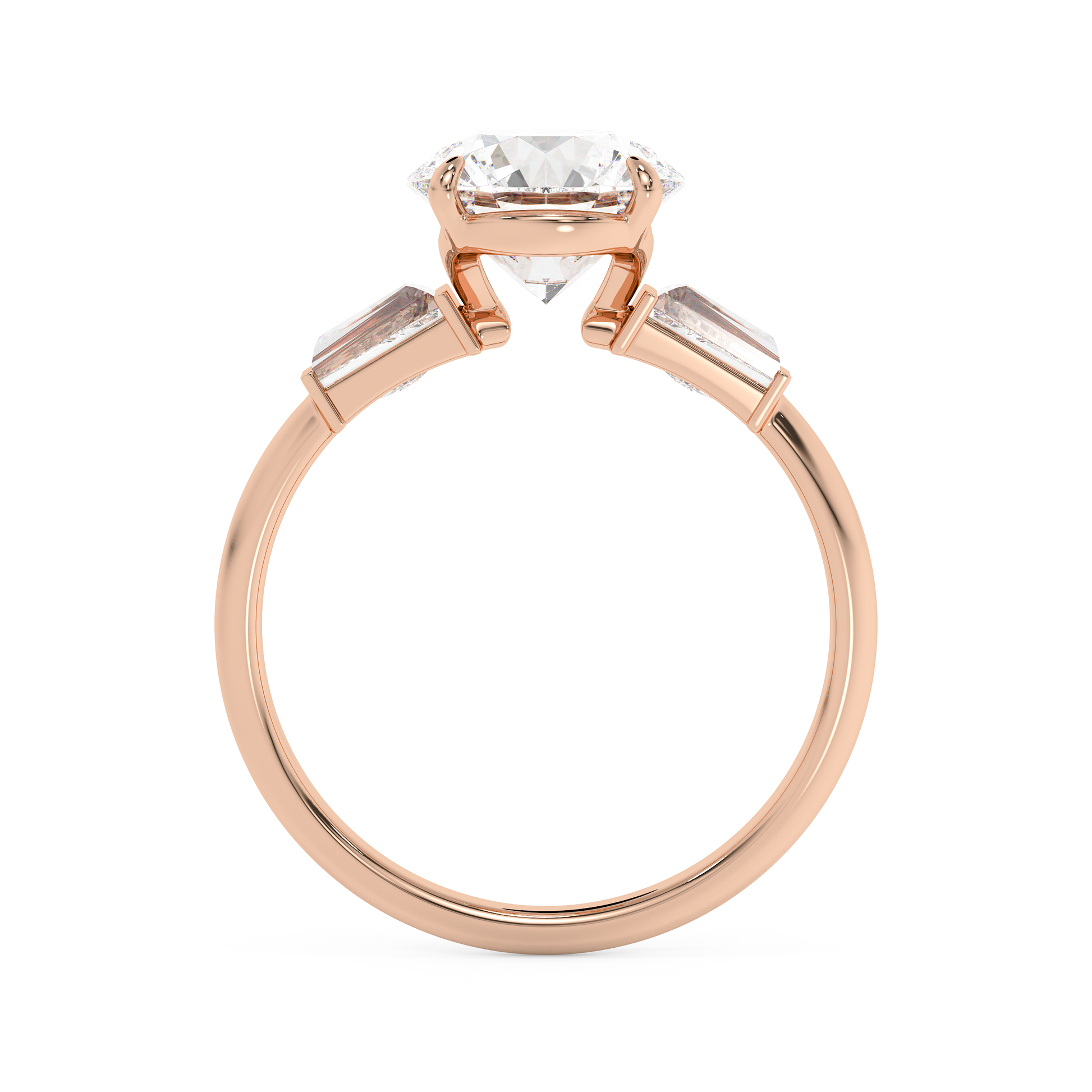 Emerald Solitaire Lab Grown Diamond Engagement Ring