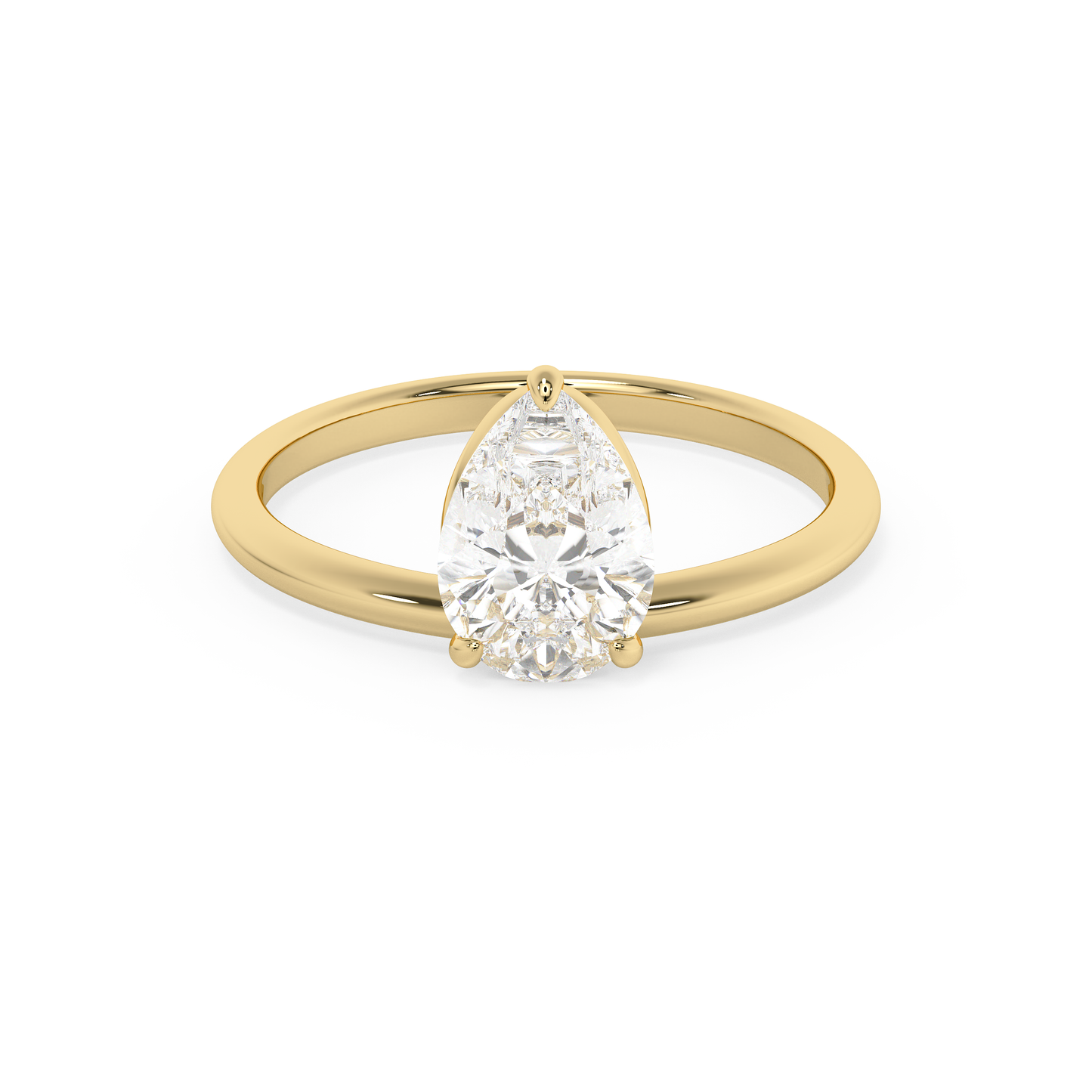 Emerald Solitaire Lab Grown Diamond Engagement Ring