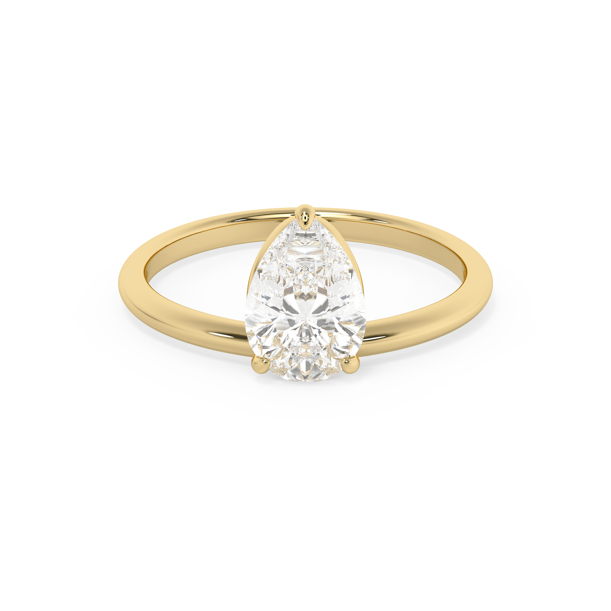 Emerald Solitaire Lab Grown Diamond Engagement Ring