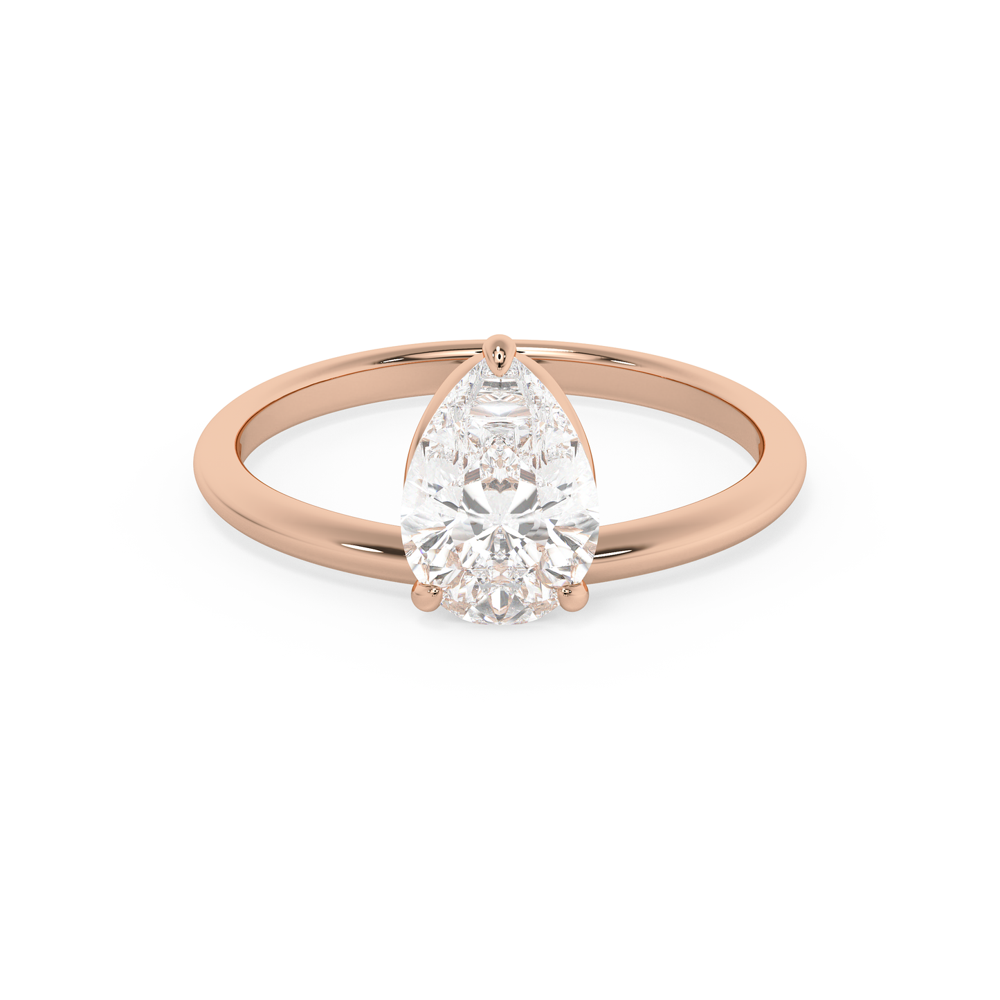 Emerald Solitaire Lab Grown Diamond Engagement Ring