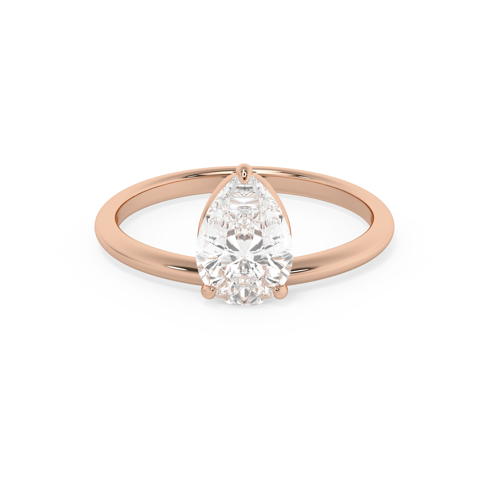 Emerald Solitaire Lab Grown Diamond Engagement Ring