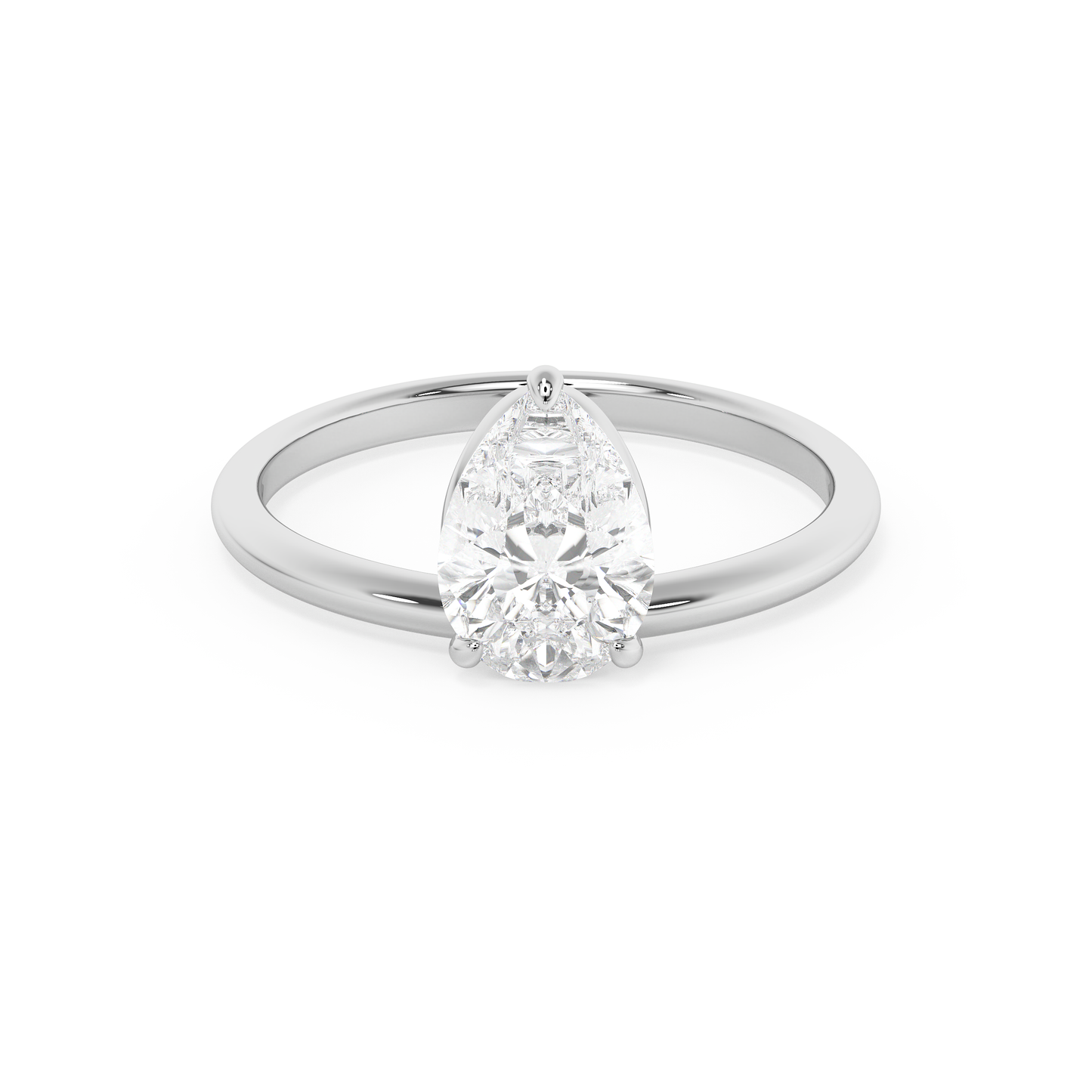 Emerald Solitaire Lab Grown Diamond Engagement Ring