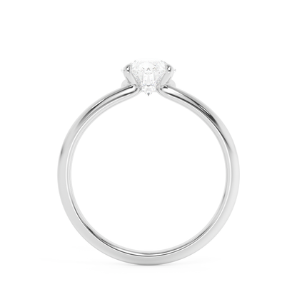Emerald Solitaire Lab Grown Diamond Engagement Ring