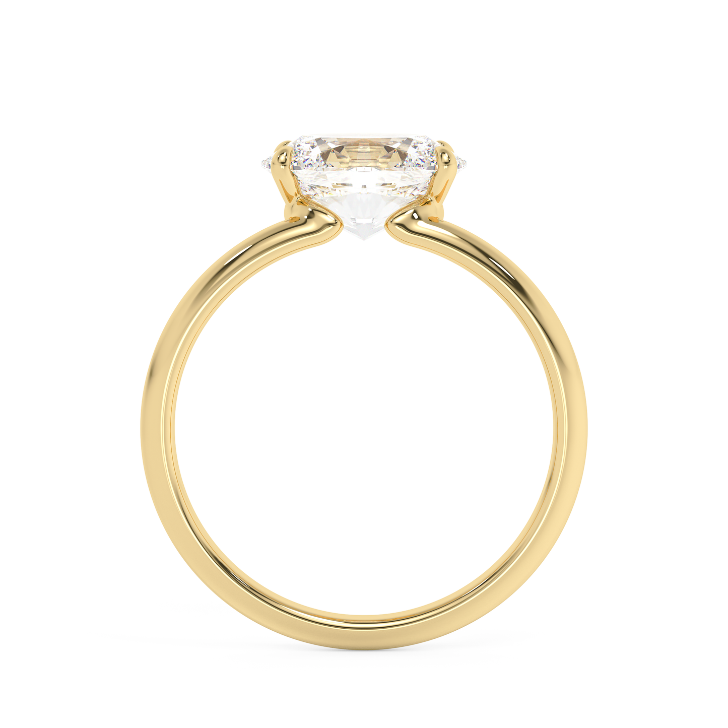 Emerald Solitaire Lab Grown Diamond Engagement Ring