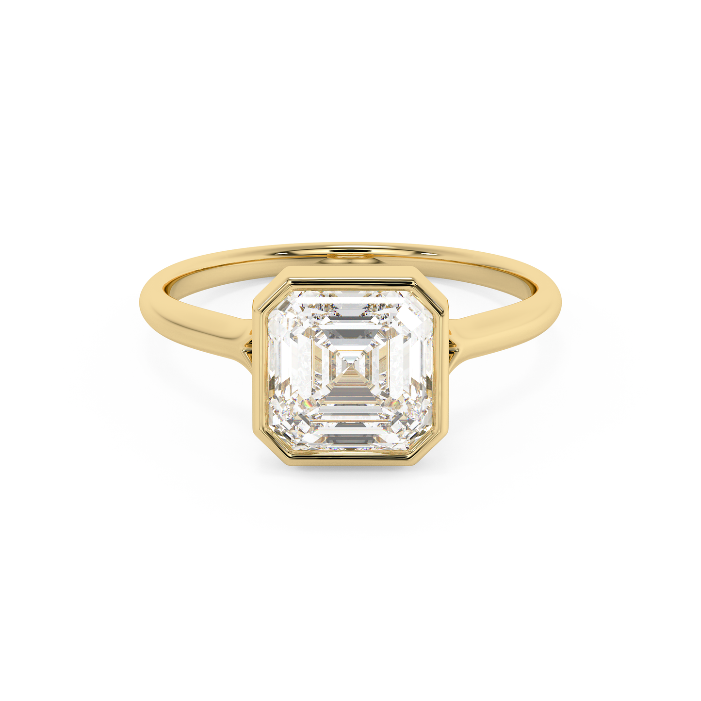 Emerald Solitaire Lab Grown Diamond Engagement Ring