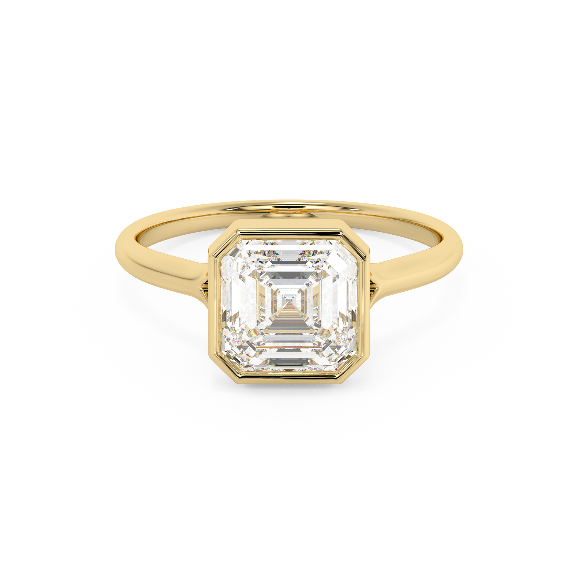 Emerald Solitaire Lab Grown Diamond Engagement Ring