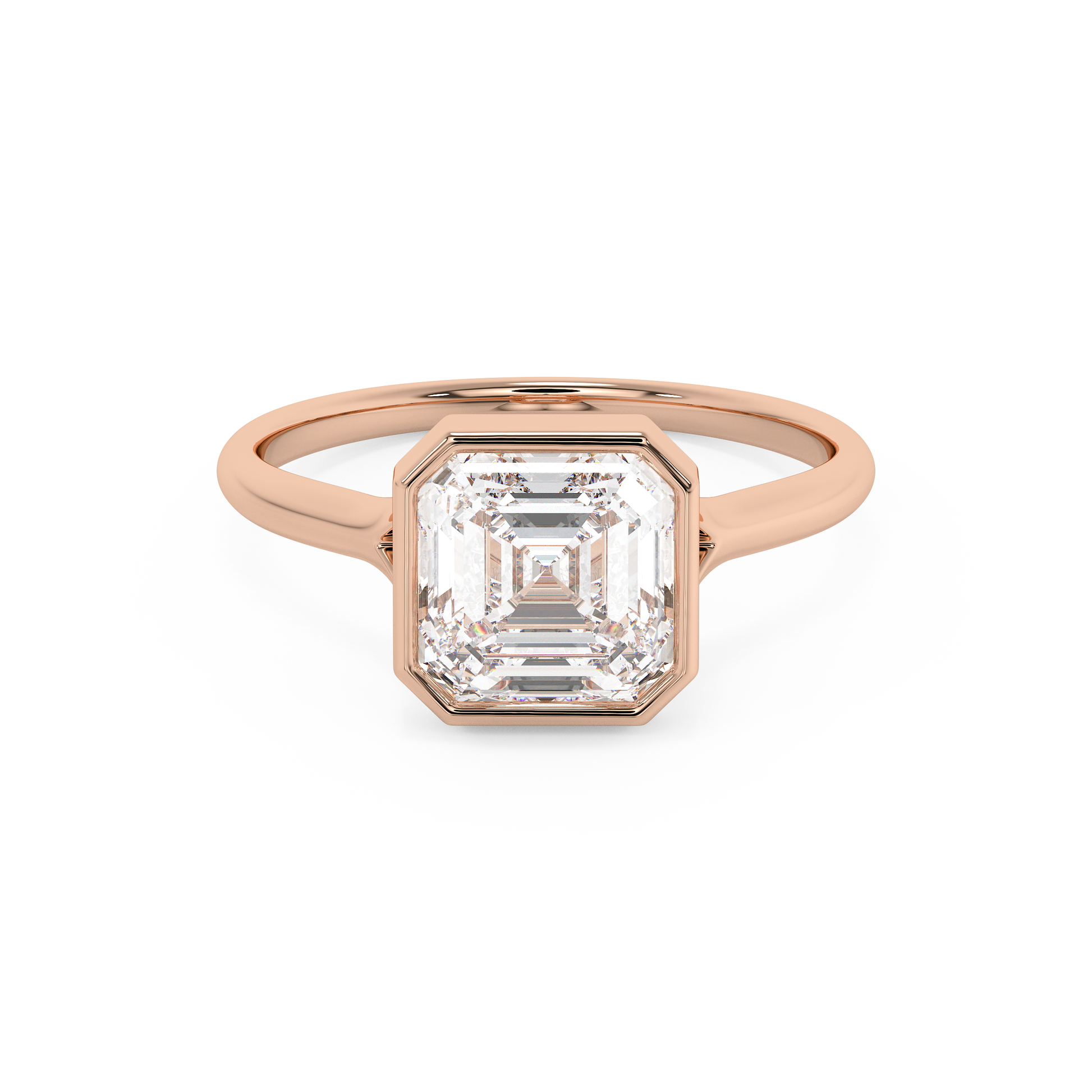 Emerald Solitaire Lab Grown Diamond Engagement Ring