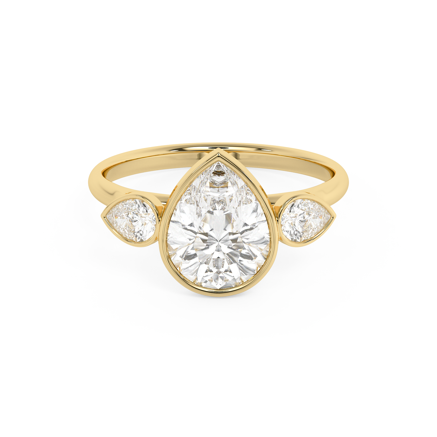 Emerald Solitaire Lab Grown Diamond Engagement Ring
