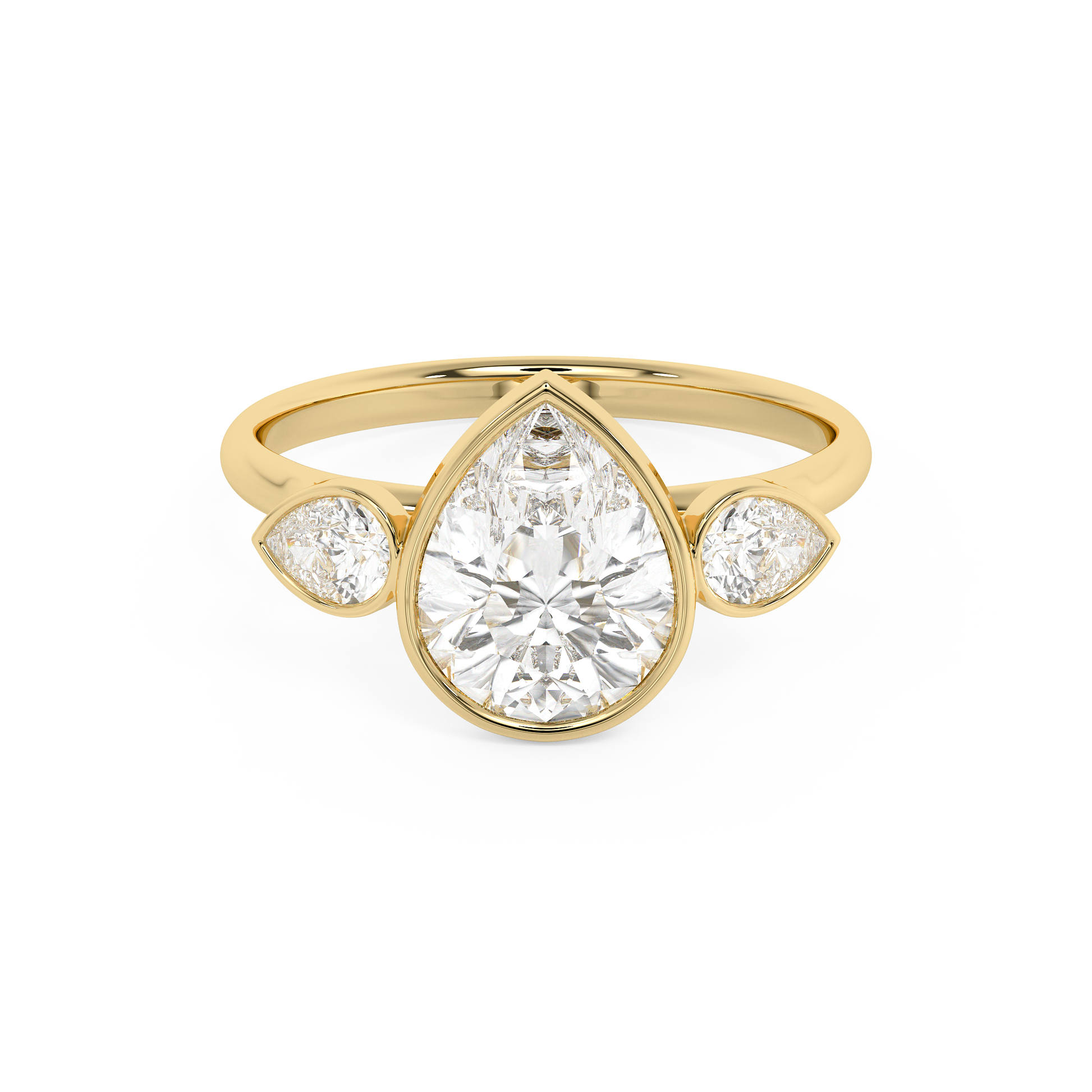 Emerald Solitaire Lab Grown Diamond Engagement Ring