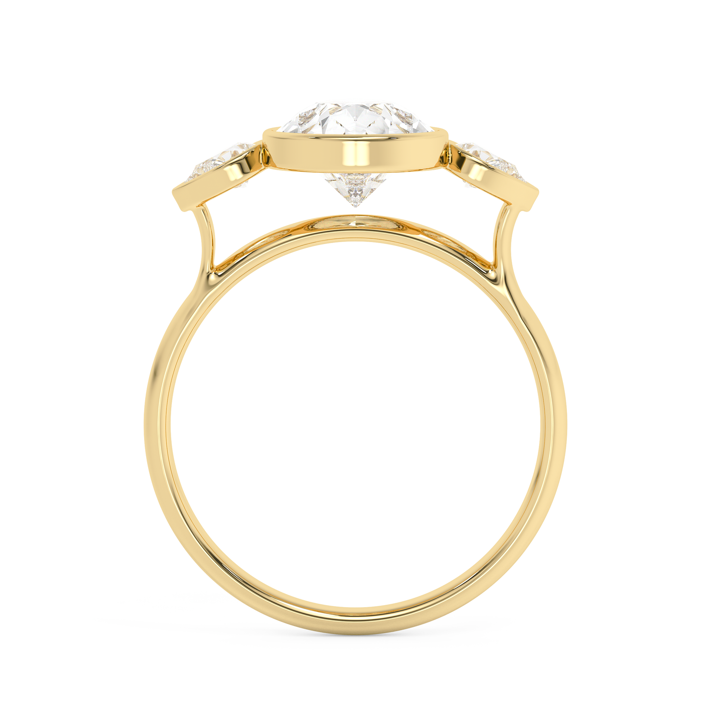 Emerald Solitaire Lab Grown Diamond Engagement Ring